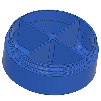 Hộp đựng viên thuốc tròn (Pillbox/Storagebox) 70mm – runde Tablettendose