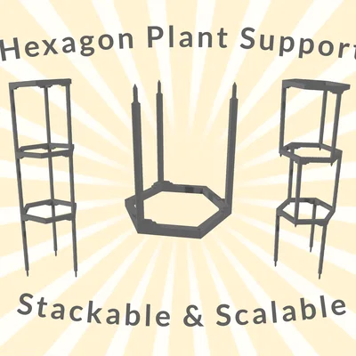 Khung đỡ cây lục giác xếp chồng (Stackable hexagon plant support)