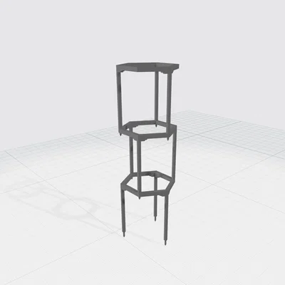 Khung đỡ cây lục giác xếp chồng (Stackable hexagon plant support)