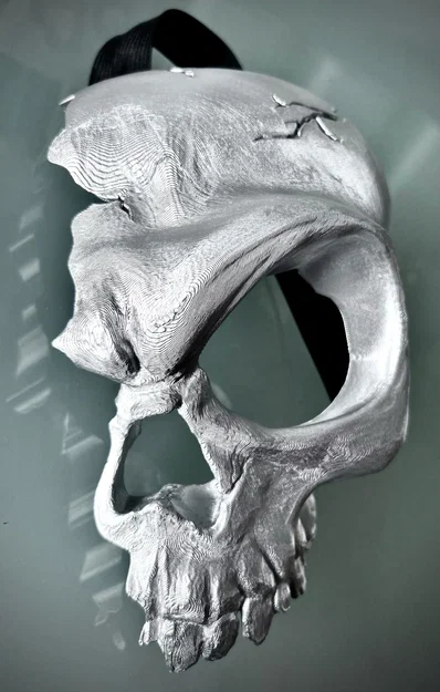 Mặt nạ nửa hộp sọ (Half Skull Mask) in 3D độc đáo cho lễ hội - Image 1