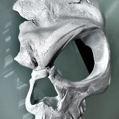 Mặt nạ nửa hộp sọ (Half Skull Mask) in 3D độc đáo cho lễ hội