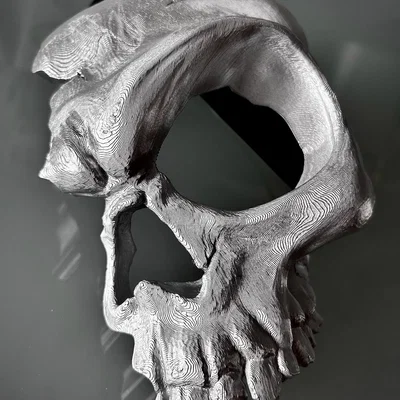 Mặt nạ nửa hộp sọ (Half Skull Mask) in 3D độc đáo cho lễ hội