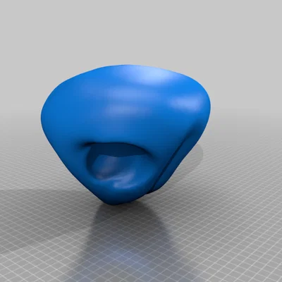 Mô hình mũi thú Fursuit Nose - Thiết kế phẳng dễ in 3D