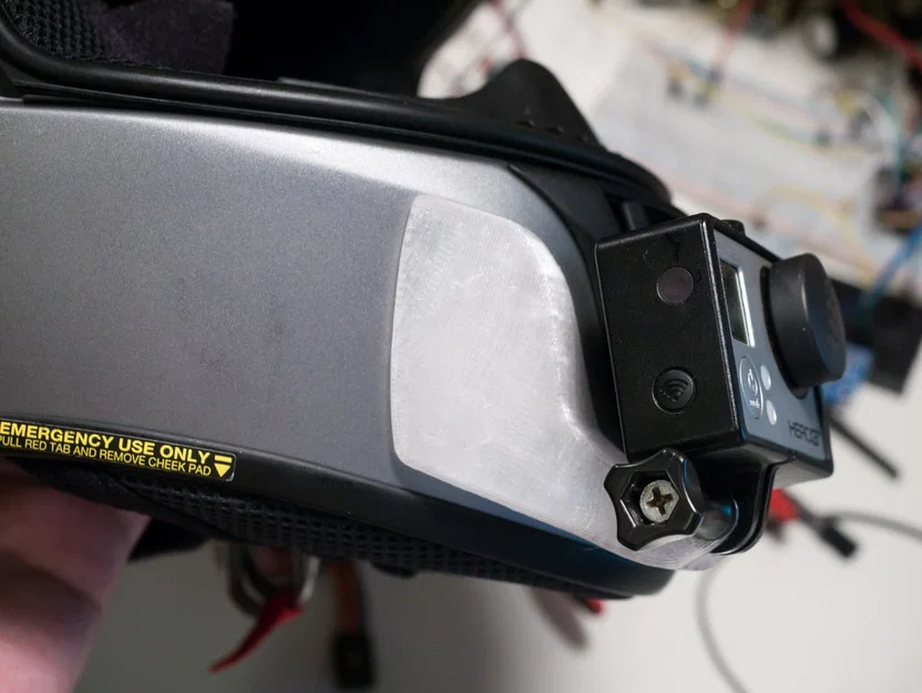 Ngàm gắn GoPro cho nón Shoei RF-SR (Shoei RF-SR Helmet GoPro Bracket) - Image 1