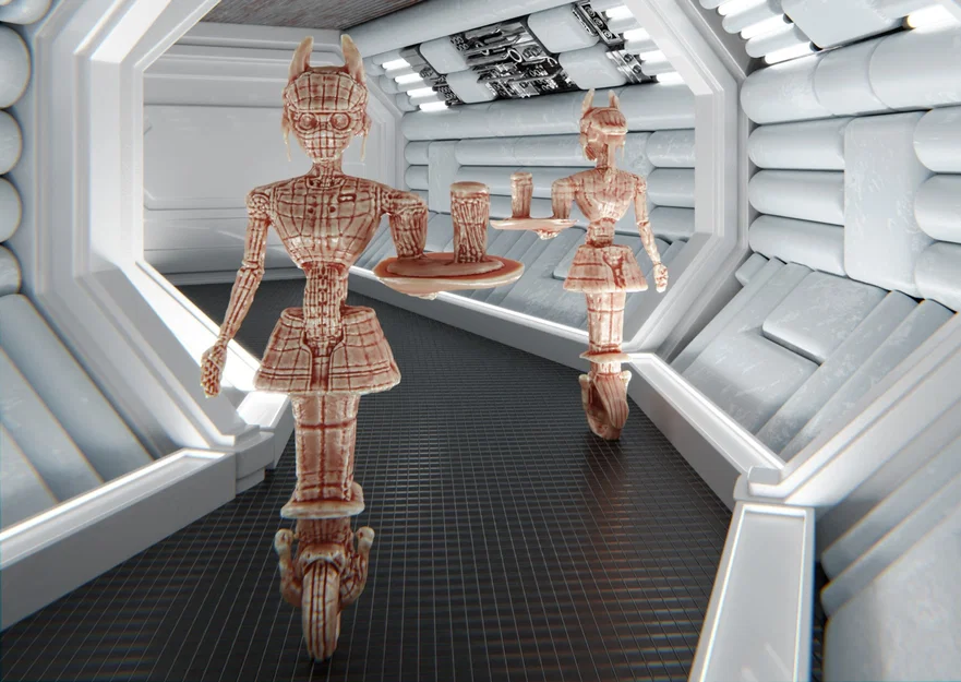 Mô hình 3D Star Wars Service Droid WA-7 (FLO) đầy ấn tượng - Image 1
