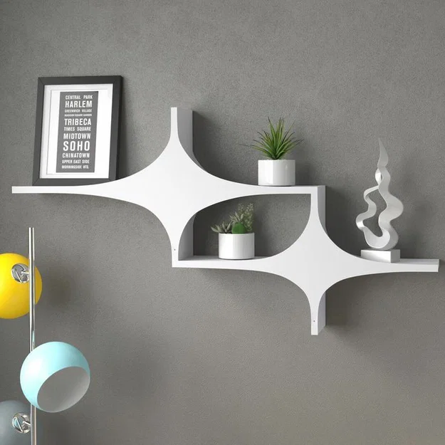 Kệ treo tường hiện đại (Modern Shelf) - Mẫu in 3D trang trí độc đáo - Image 1