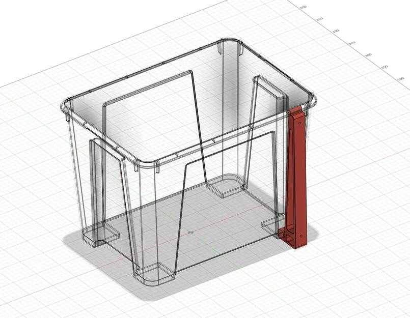 Giá treo tường cho hộp IKEA Samla 22L (IKEA Samla 22L box wall bracket) - Image 2