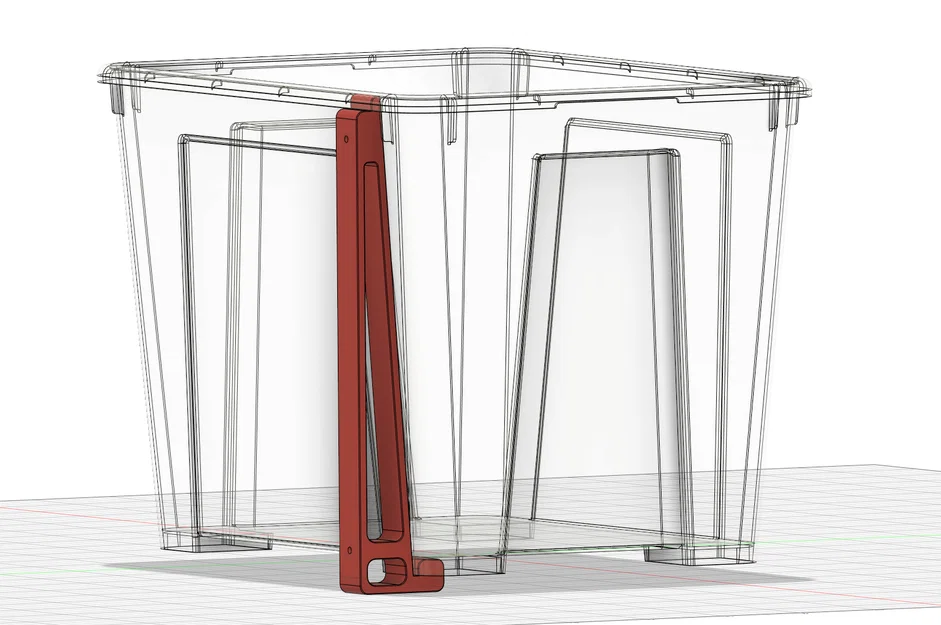 Giá treo tường cho hộp IKEA Samla 22L (IKEA Samla 22L box wall bracket) - Image 3