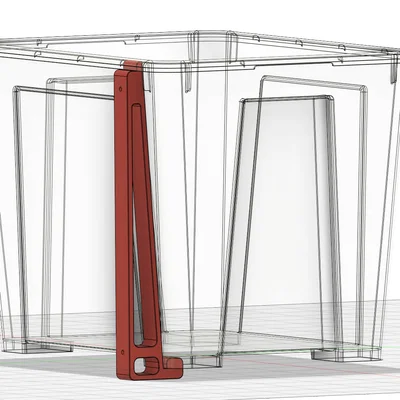 Giá treo tường cho hộp IKEA Samla 22L (IKEA Samla 22L box wall bracket)