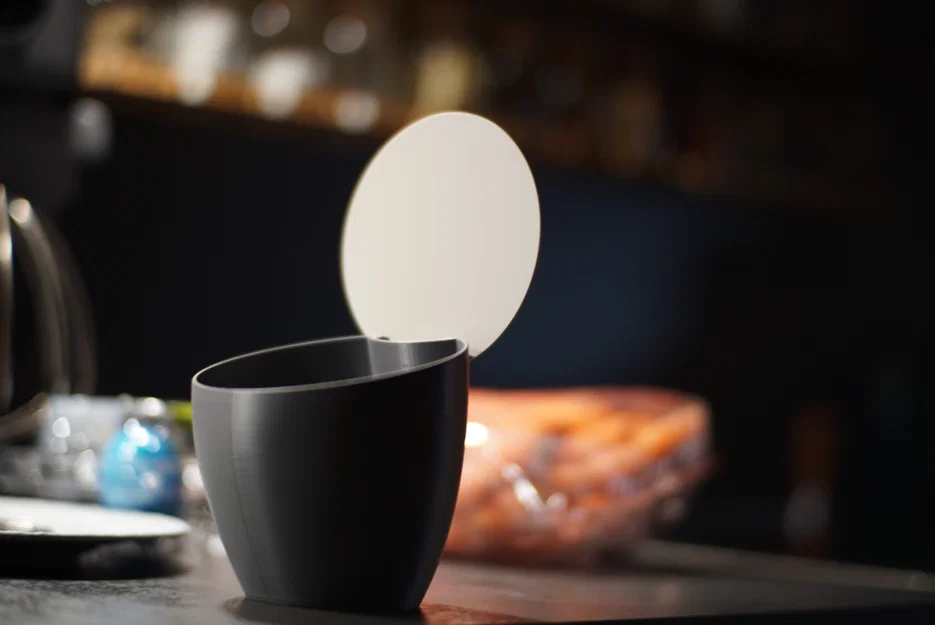 Thùng rác thiết kế 2 mảnh cho bàn làm việc/mặt bếp (Desk/Kitchen Counter) - Image 2