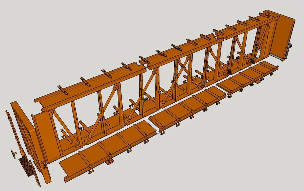 Toa Centerbeam Flat Car cho Garden Railroad - Tỉ lệ 1:29 - Image 3