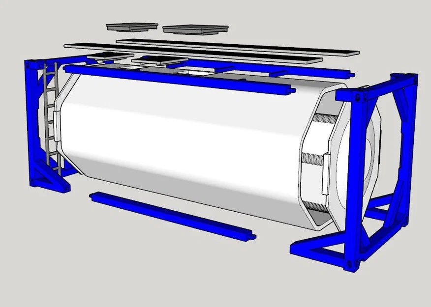 ISO Tank Container 20' cho Garden Railroad – tỉ lệ 1:29 tương thích - Image 7