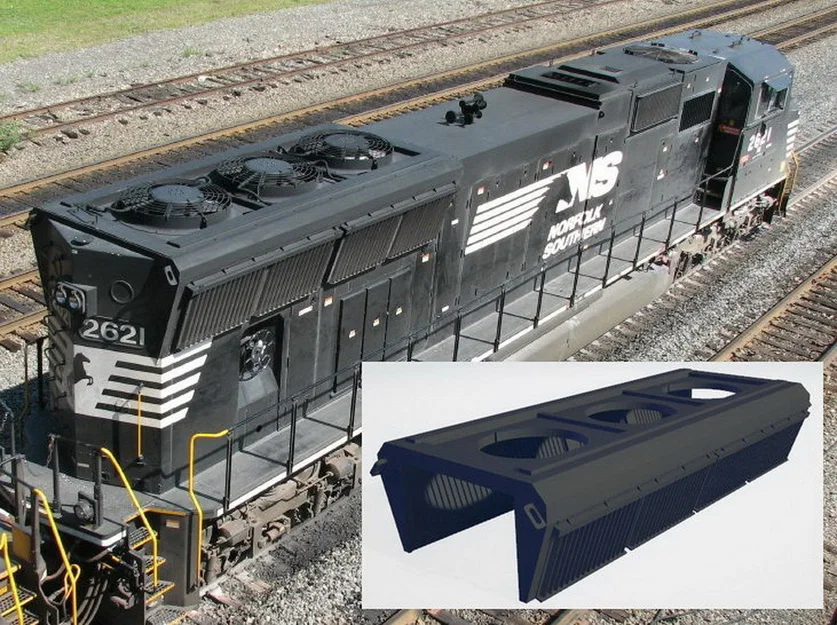 Phần radiator loe cho USA Trains SD70MAC - Image 1
