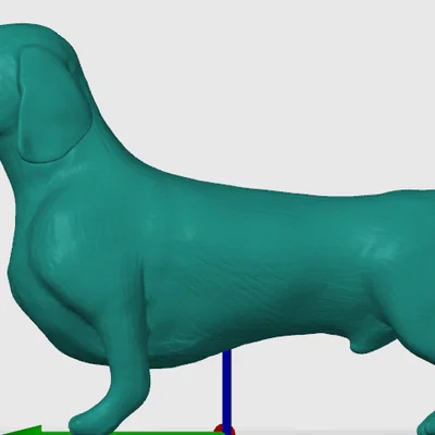 Móc khóa hình chú chó Dachshund xinh xắn dành cho máy in 3D