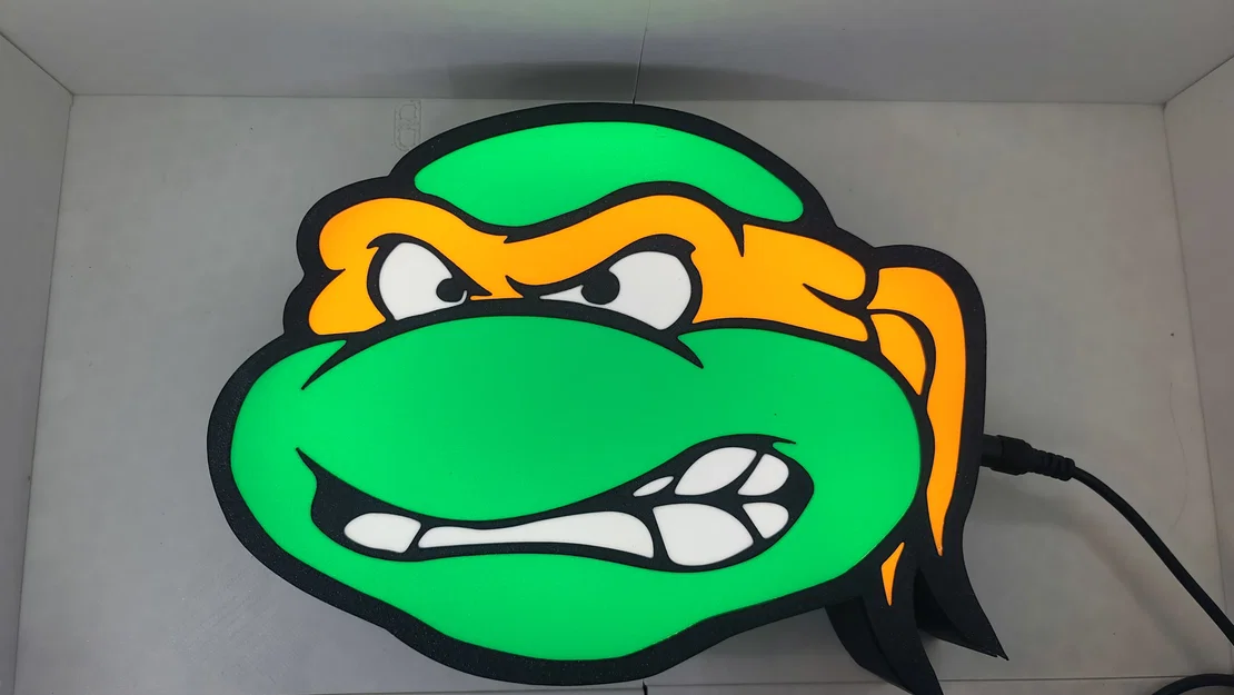 Hộp Đèn Đầu Ninja Turtle (Ninja Turtle Head Lightbox) - Image 1