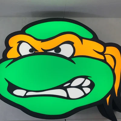 Hộp Đèn Đầu Ninja Turtle (Ninja Turtle Head Lightbox)