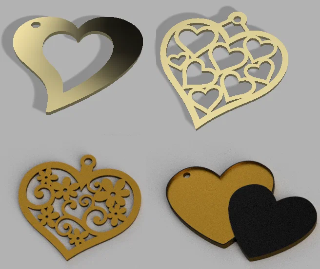 Bông tai trái tim (Heart Earrings / Pendientes de Corazon) - Image 4