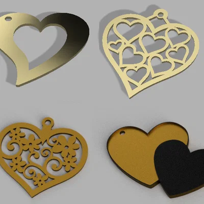 Bông tai trái tim (Heart Earrings / Pendientes de Corazon)