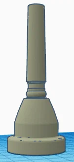 Tẩu thổi (Mouthpiece) 3D cho kèn Trombone và Trumpet - Image 1