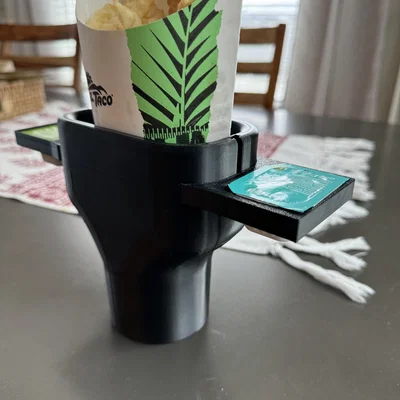 Giá đỡ khoai tây chiên cho cup holder ô tô (kèm khay sốt)