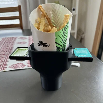 Giá đỡ khoai tây chiên cho cup holder ô tô (kèm khay sốt)
