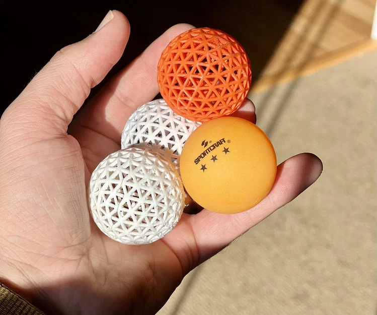 Mô hình quả bóng bàn 3D (Airless Ping Pong Ball) phiên bản 3.0 độc đáo - Image 1
