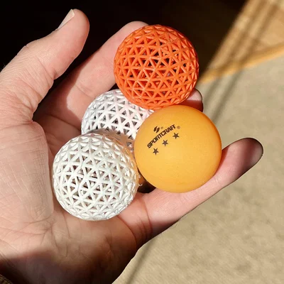 Mô hình quả bóng bàn 3D (Airless Ping Pong Ball) phiên bản 3.0 độc đáo