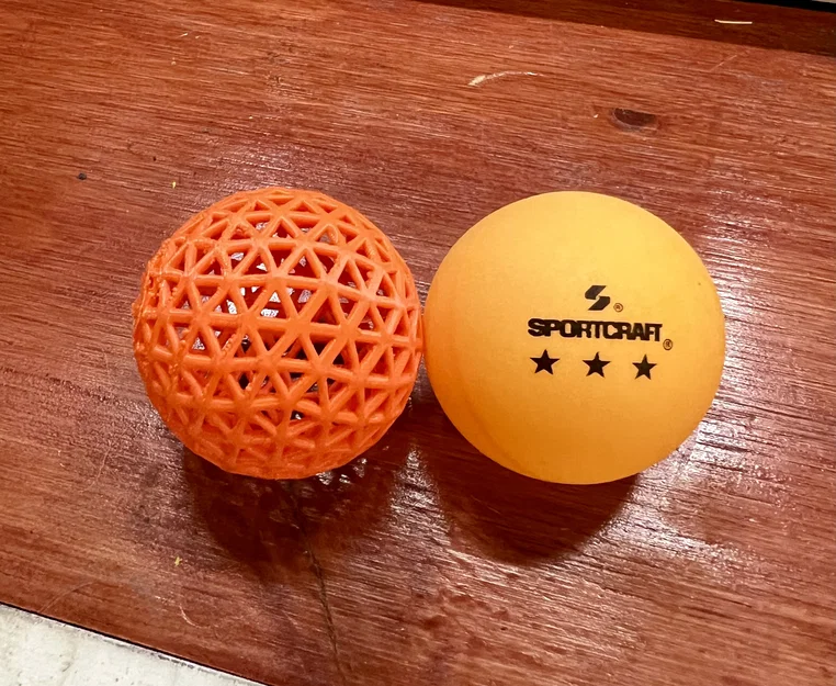 Mô hình quả bóng bàn 3D (Airless Ping Pong Ball) phiên bản 3.0 độc đáo - Image 2
