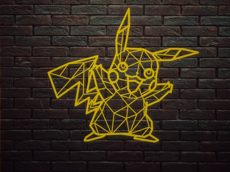 Mô hình Pikachu Low Poly trang trí tường độc đáo cho tín đồ 3D - Image 1