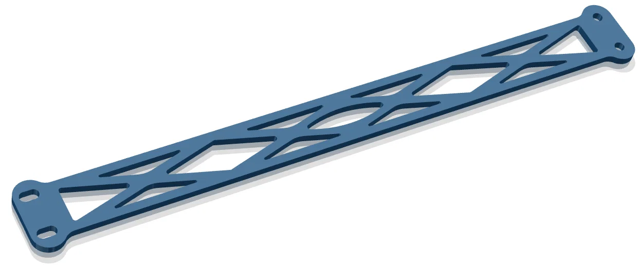 Thanh gia cố khung gầm Top Deck cho Tamiya TT-02 cực bền - Image 1