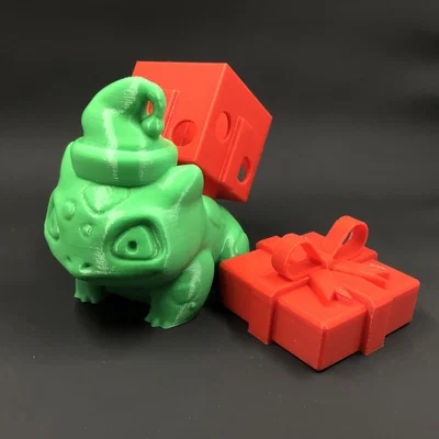 Bulbasaur Ông Già Noel kèm Hộp Quà (LED Tealight Holder)