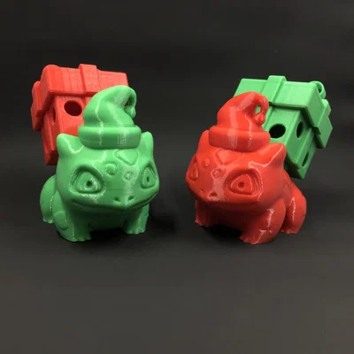 Bulbasaur Ông Già Noel kèm Hộp Quà (LED Tealight Holder)