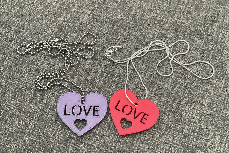 Mặt dây chuyền hình trái tim LOVE - Quà tặng 3D ý nghĩa cho Valentine - Image 2