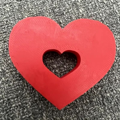 Mô hình 3D Ba Trái Tim Lồng Nhau (Valentines Day Three Hearts)