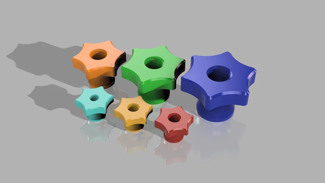Bộ đầu vặn ốc (Thumb Screw) đa năng cho ren M4 đến M12 - Image 1