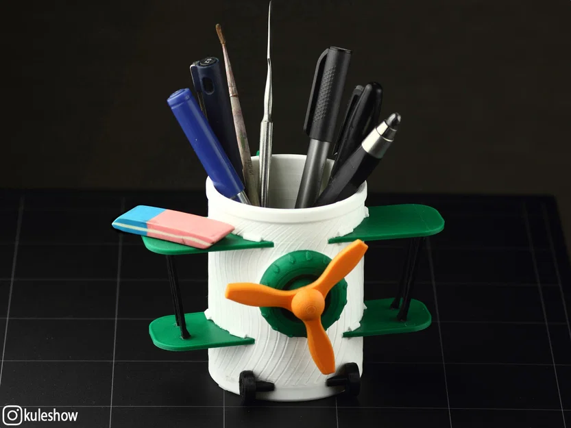 Cốc đựng bút hình máy bay độc đáo - Mô hình in 3D trang trí bàn học - Image 2