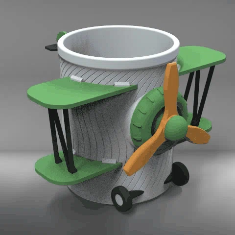 Cốc đựng bút hình máy bay độc đáo - Mô hình in 3D trang trí bàn học - Image 3