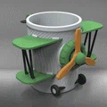 Cốc đựng bút hình máy bay độc đáo - Mô hình in 3D trang trí bàn học - Thumbnail 3