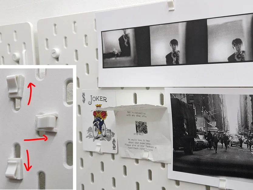 Kẹp giữ thẻ cho IKEA Skadis (Card Holder Clip) - Image 2