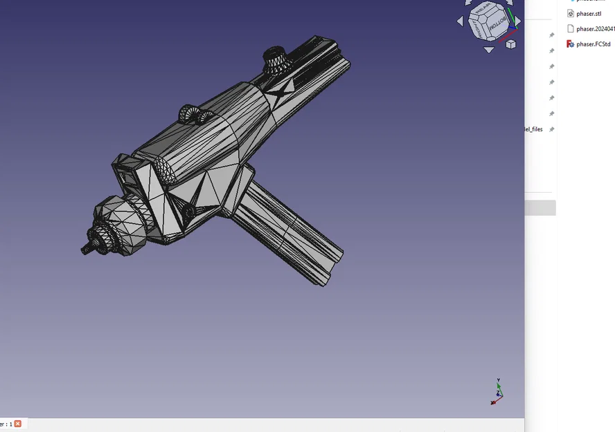 Mô hình 3D súng Phaser Type 2 từ Star Trek TOS - Image 2
