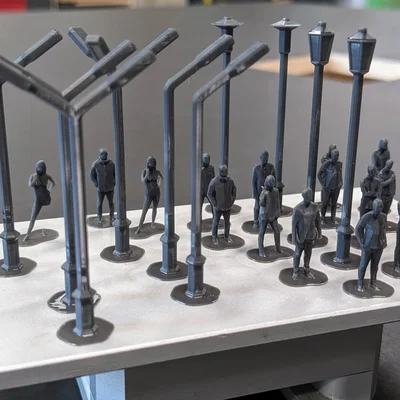 Bộ 5 Mẫu Cột Đèn Đường Low Poly Cho Sa Bàn Kiến Trúc