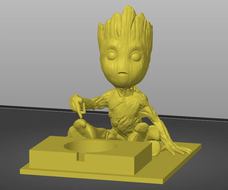 Mô hình Baby Groot giữ sạc Apple Watch in 3D cực đáng yêu - Image 3