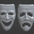 Mặt nạ Hài & Bi (Comedy & Tragedy Masks) - Thumbnail 1