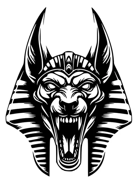 Tác phẩm nghệ thuật đầu Anubis giận dữ - Image 1