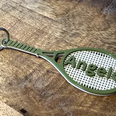 Móc khóa vợt tennis khắc tên theo yêu cầu