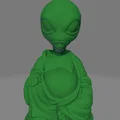 Mô hình Alien Buddah độc đáo trang trí bàn làm việc cực chất - Thumbnail 1
