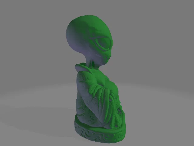 Mô hình Alien Buddah độc đáo trang trí bàn làm việc cực chất - Image 2
