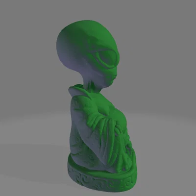 Mô hình Alien Buddah độc đáo trang trí bàn làm việc cực chất