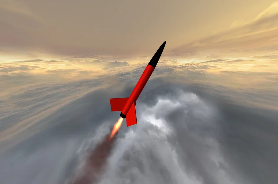 Red Max Mini Flying Model Rocket (Rocket bay mini Red Max) - Image 1