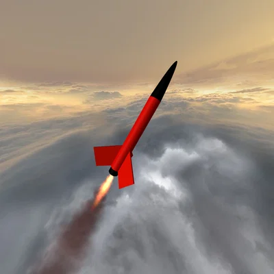 Red Max Mini Flying Model Rocket (Rocket bay mini Red Max)